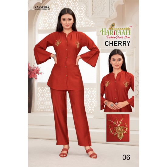 HARIYAALI KURTI CHERRY