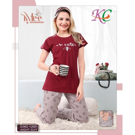 Kylee kurti night suit 12001 Xl TO 3Xl