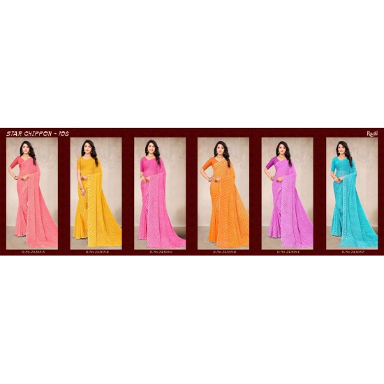 RUCHI SAREES STAR CHIFFON VOL-108