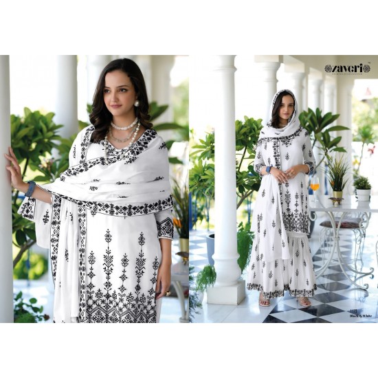 Zaveri  kurti BLACK WHITE 