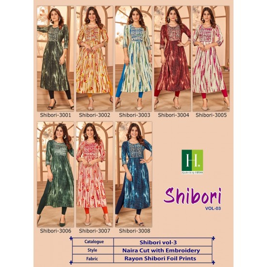 HIRWA KURTI SHIBORI VOL 3