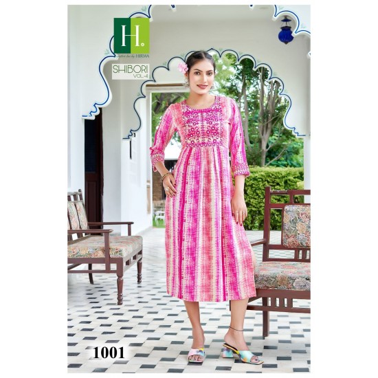 HIRWA KURTI SHIBORI VOL 4