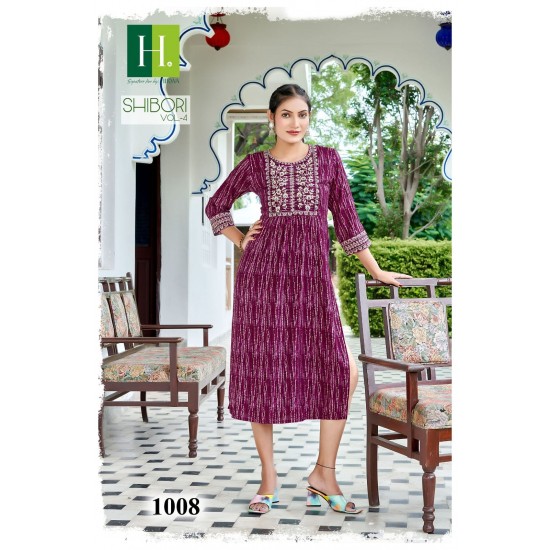 HIRWA KURTI SHIBORI VOL 4