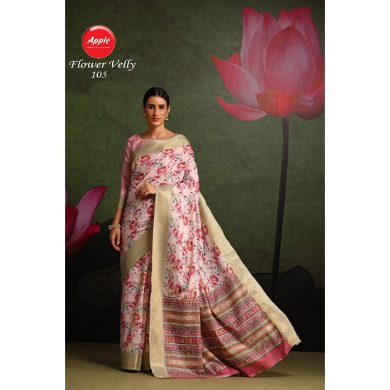 apple sarees Flower Velly