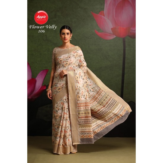 apple sarees Flower Velly