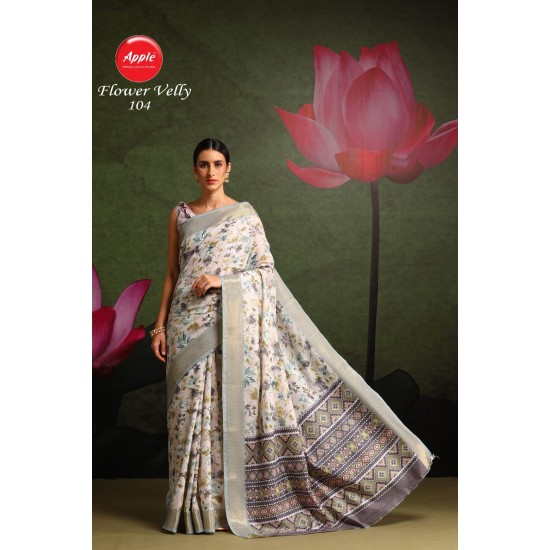 apple sarees Flower Velly