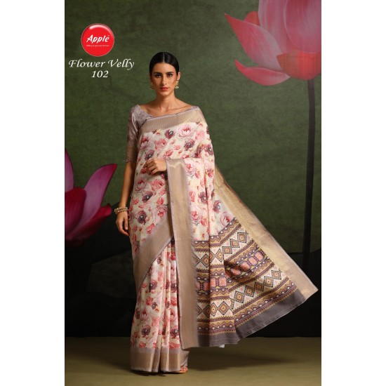 apple sarees Flower Velly