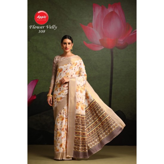 apple sarees Flower Velly