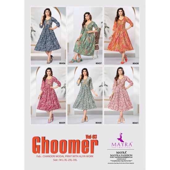 MAYRA KURTI GHOOMER VOL 3