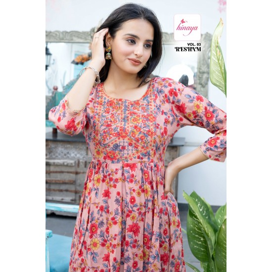 HINAYA KURTI RESHAM vol-3