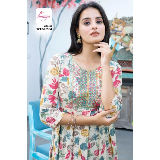 HINAYA KURTI RESHAM vol-3