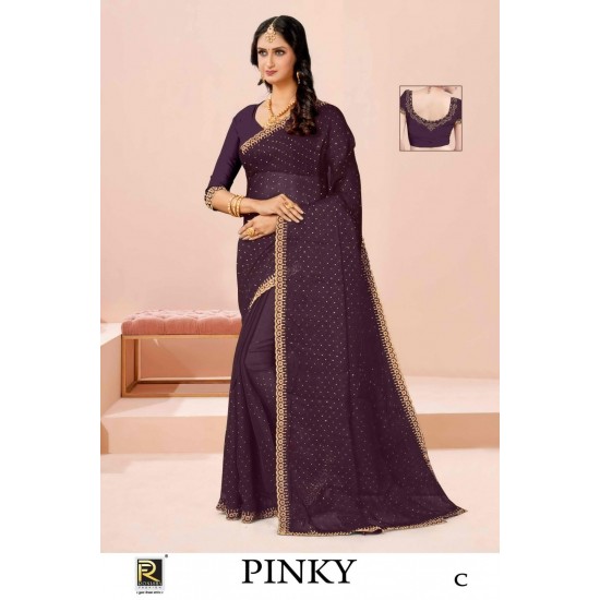 RONISA SAREES PINKY