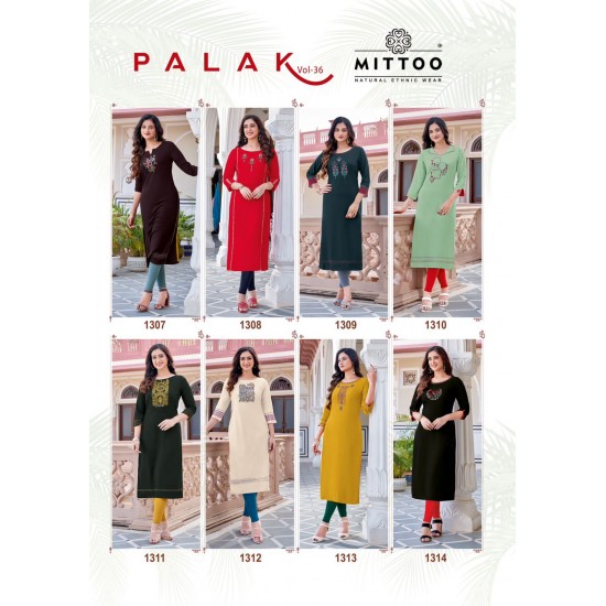 MITTOO KURTI Palak Vol 36