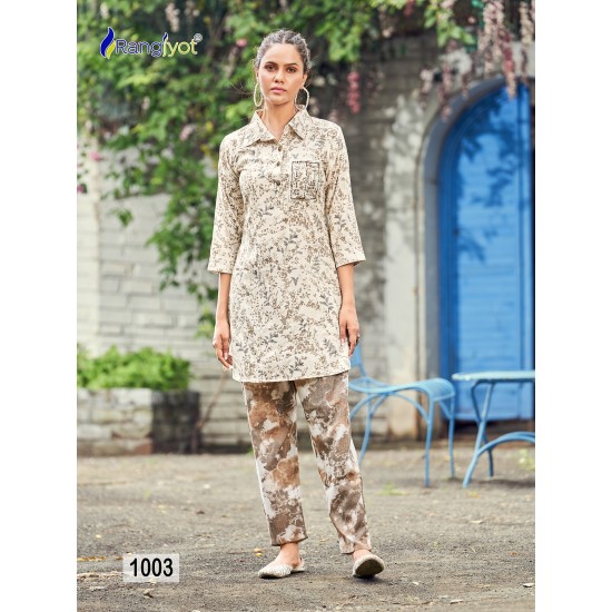 Rangjyot kurti Shimoni Vol-1