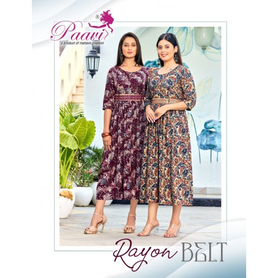 PAAVI KURTI RAYON BELT