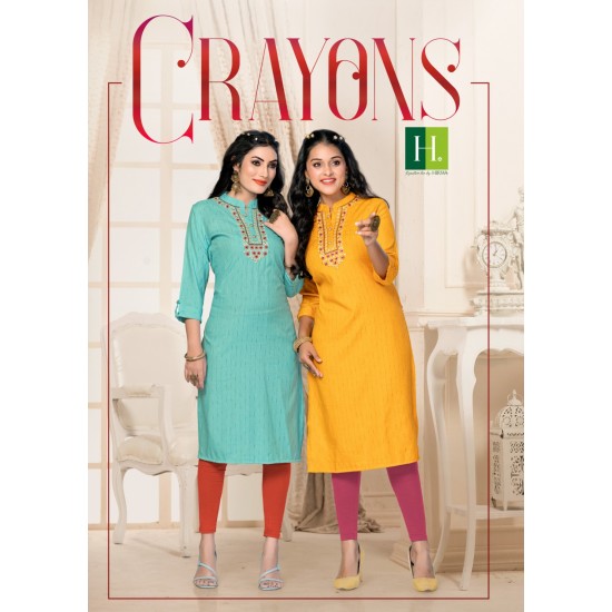 HIRWA KURTI CRAYONS