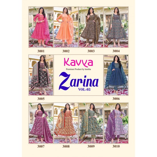 KAVYA KURTI ZARINA VOL 3 