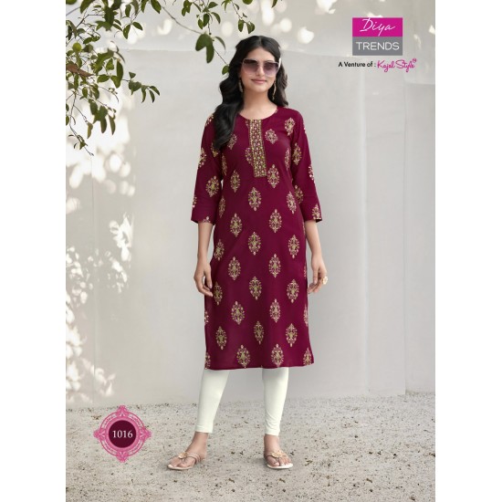 DIYA TRENDS Streight kurti