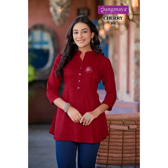 RANGMAYA KURTI CHERRY