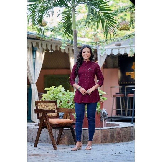 RANGMAYA KURTI CHERRY