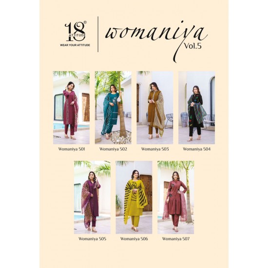 18 ATTITUDE KURTI WOMANIYA VOL 5