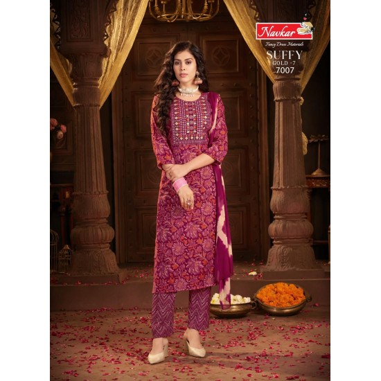 NAVKAR KURTI SUFFY GOLD VOL 7