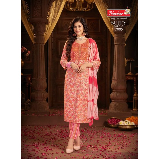 NAVKAR KURTI SUFFY GOLD VOL 7