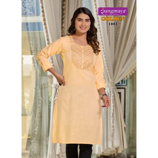 RANGMAYA KURTI GOLDEN