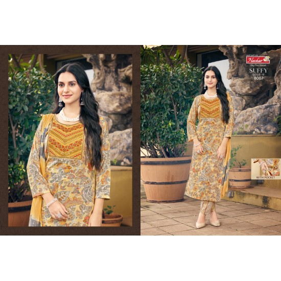 NAVKAR KURTI SUFFY GOLD VOL 8