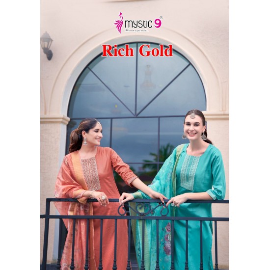 MYSTIC 9 KURTI RICH GOLD  VOL 2