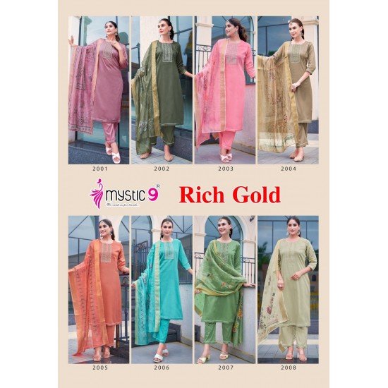 MYSTIC 9 KURTI RICH GOLD  VOL 2