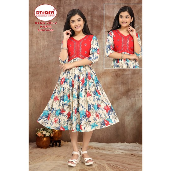 DT DEVI KURTI RANG VOL 2 KURTI  D.NO 8650