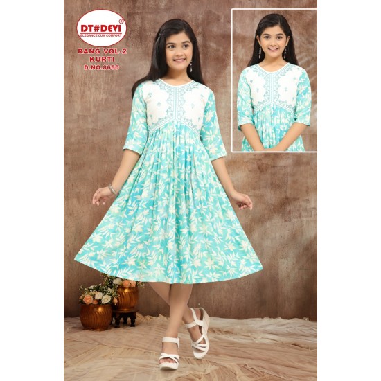 DT DEVI KURTI RANG VOL 2 KURTI  D.NO 8650