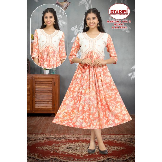 DT DEVI KURTI RANG VOL 2 KURTI  D.NO 8653