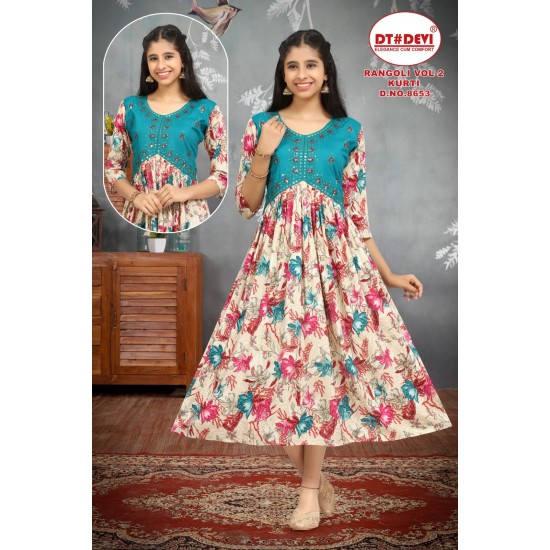 DT DEVI KURTI RANG VOL 2 KURTI  D.NO 8653