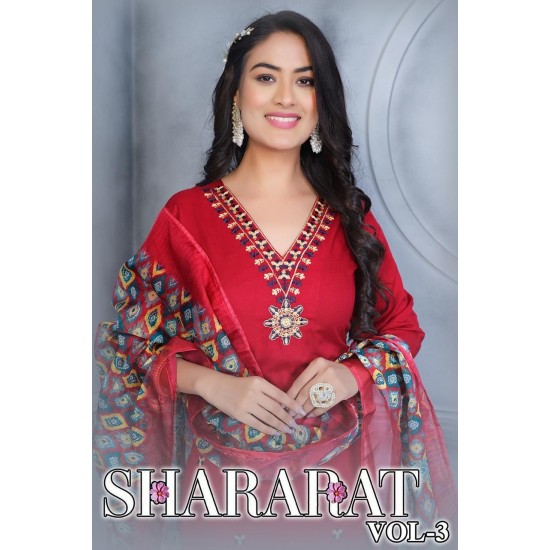 KASHIDA KURTI SHARARAT VOL 3