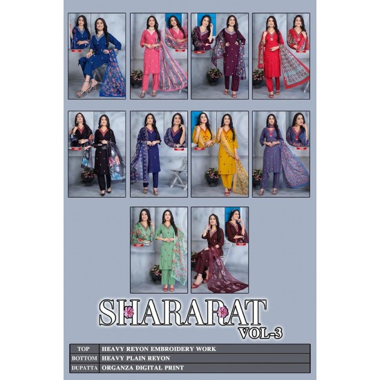 KASHIDA KURTI SHARARAT VOL 3