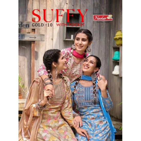 NAVKAR KURTI SUFFY GOLD VOL 10