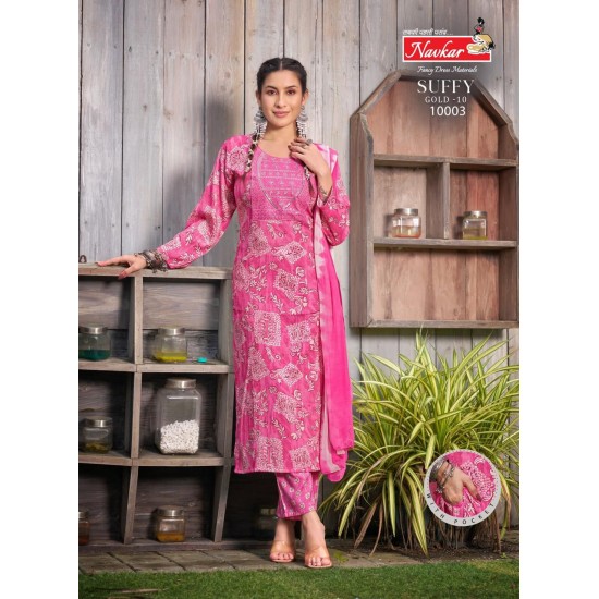 NAVKAR KURTI SUFFY GOLD VOL 10