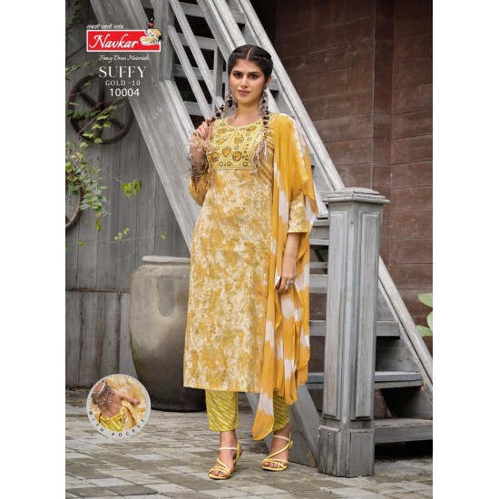 NAVKAR KURTI SUFFY GOLD VOL 10