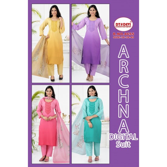 DT DEVI KURTI ARCHNA DIGITAL SUIT