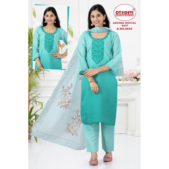 DT DEVI KURTI ARCHNA DIGITAL SUIT