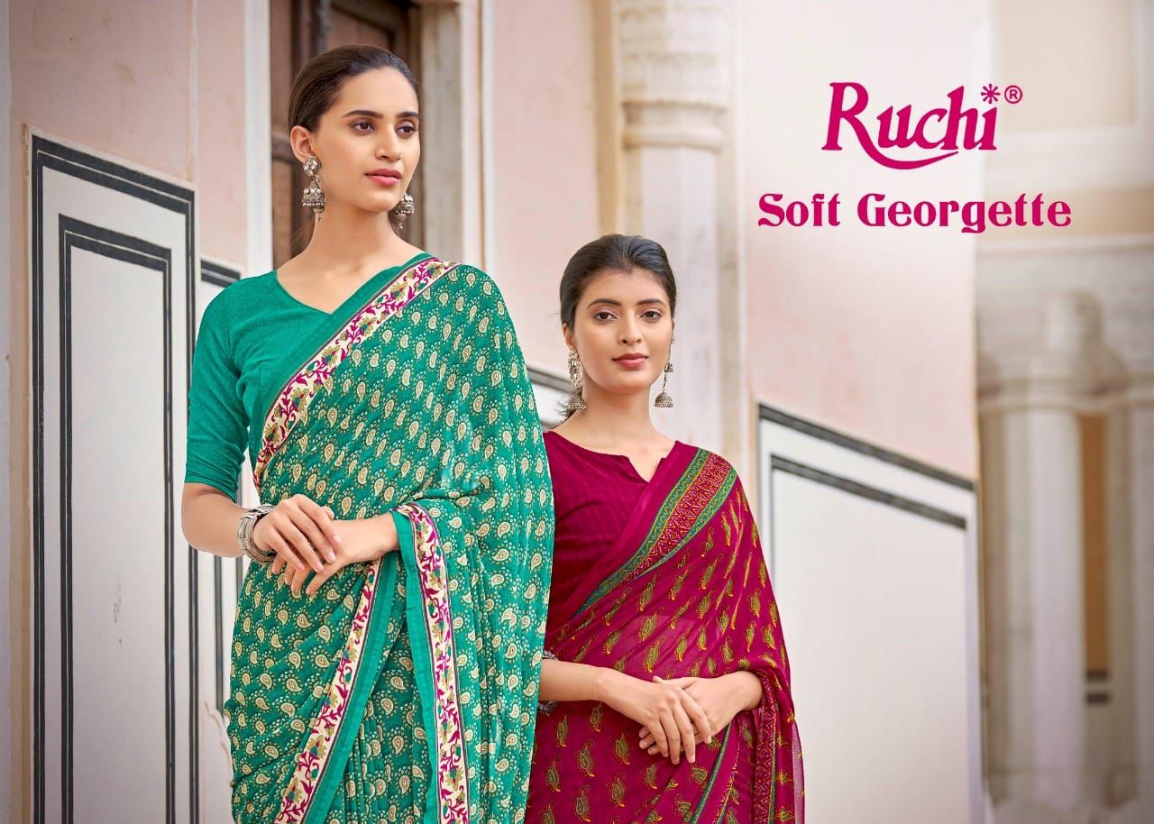 Ruchi Sarees  SOFT GEORGETTE 