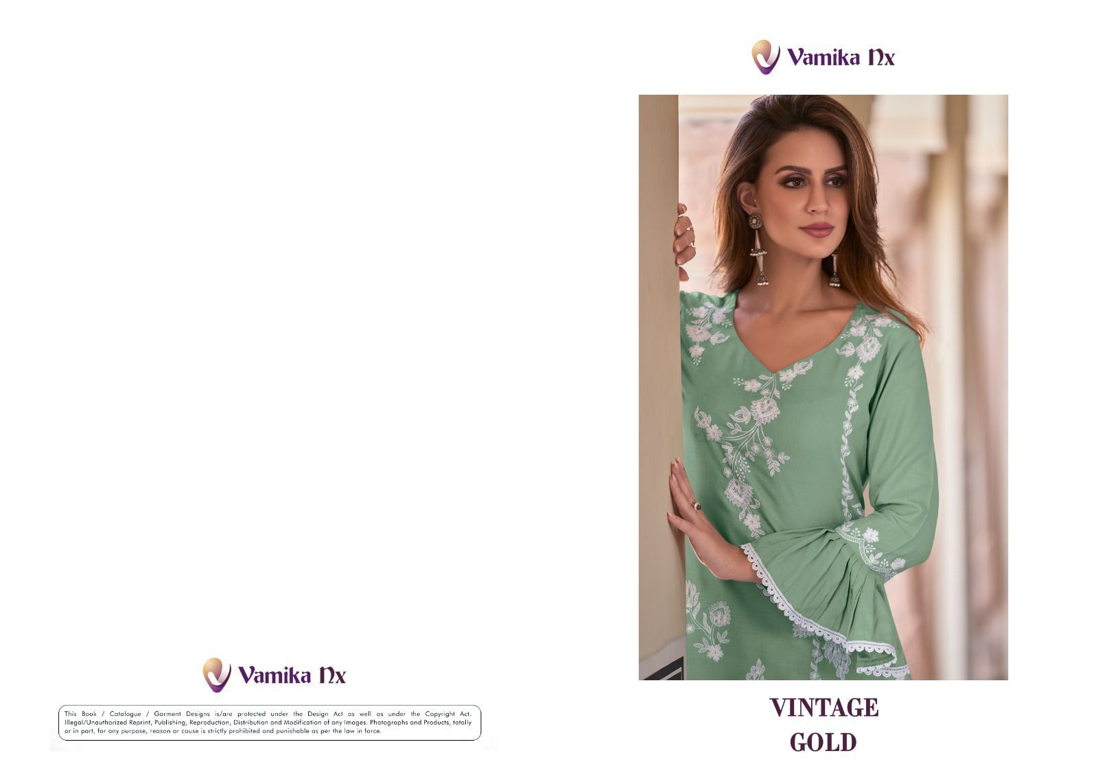 Vamika kurti Vintage Gold