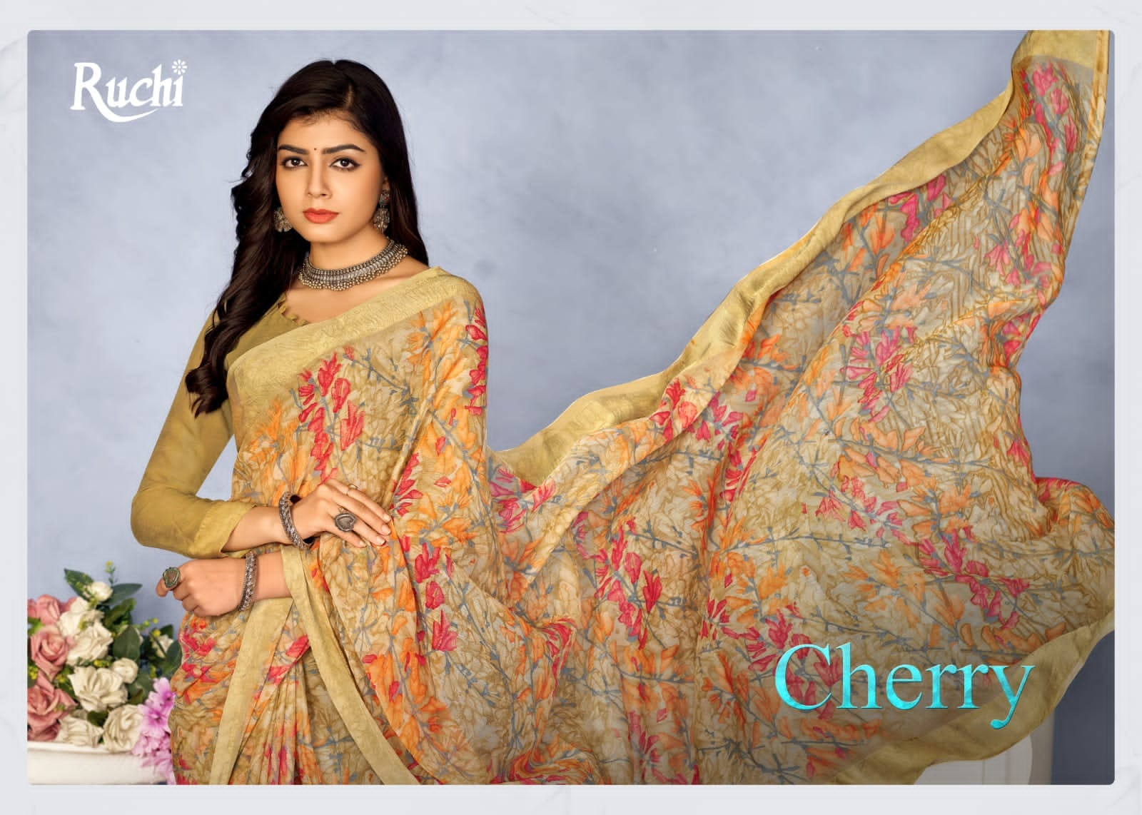 RUCHI SAREES CHERRY 