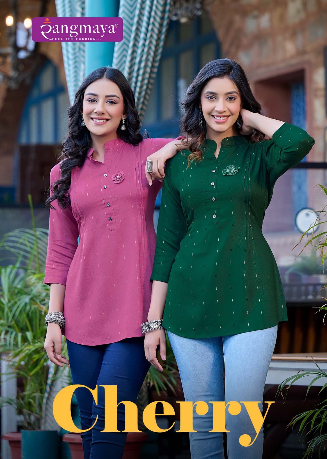 RANGMAYA KURTI CHERRY