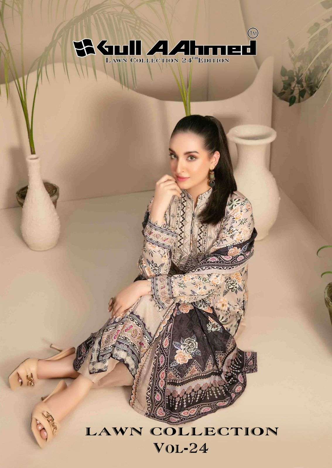 Gull AAhmed KURTI Lawn Vol-24 Karachi Dress Material WHOLESALER 