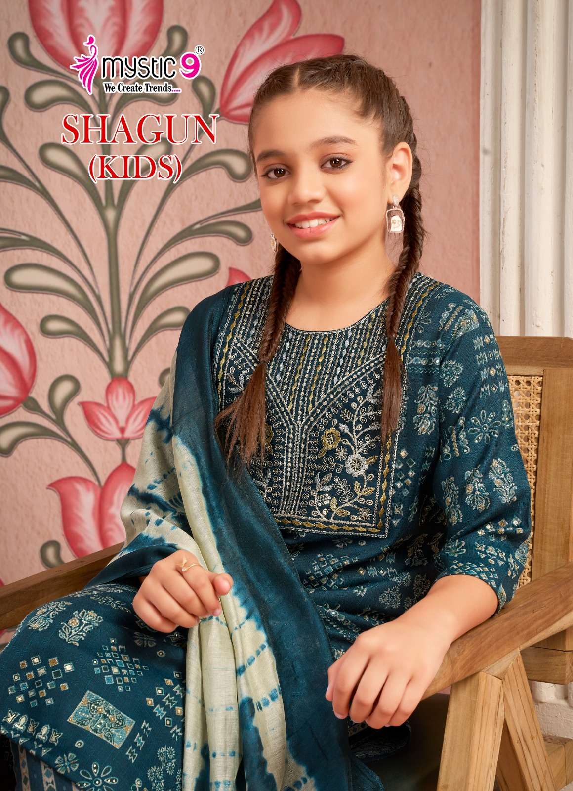 MYSTIC 9 KURTI SHAGUN VOL 1 KIDS  PRINTED KURTI WHOLESALER 