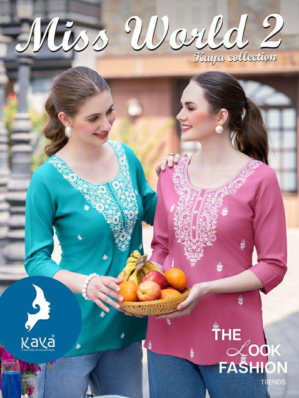 KAYA KURTI MISS WORLD 2 PRINTED KURTI WHOLSELLER 