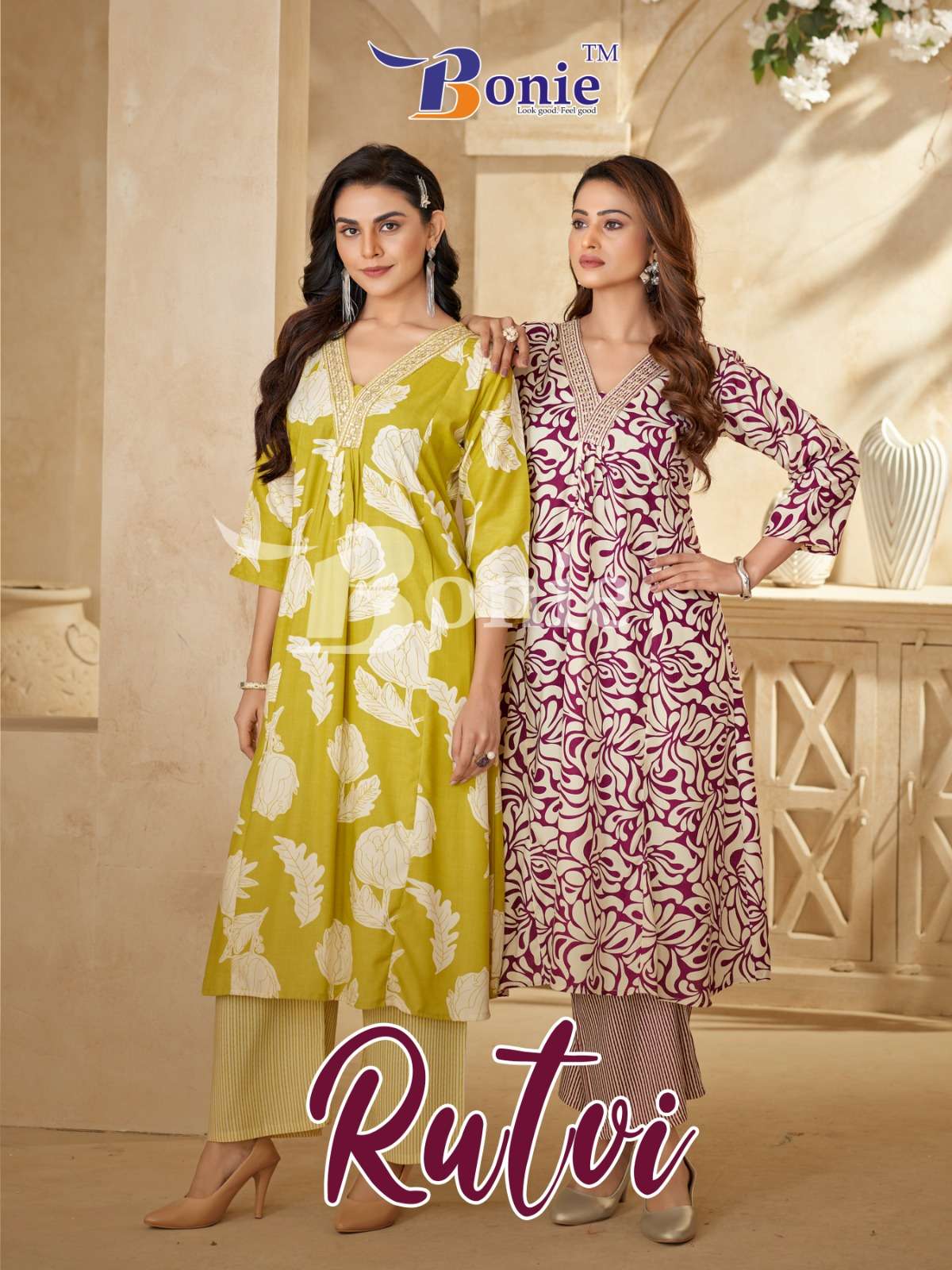 BONIE KURTI RUTVI VOL 1 PRINTED KURTI WHOLSELLER 